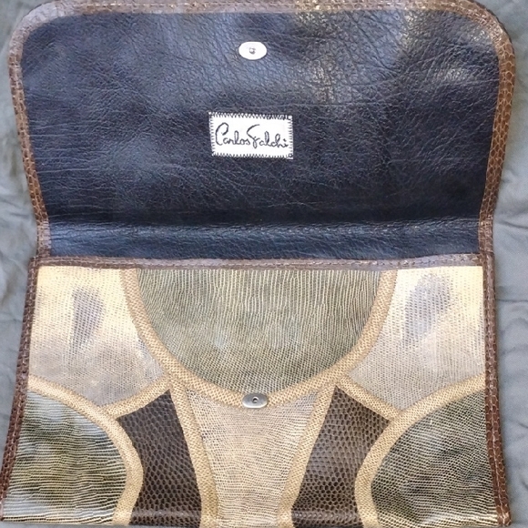 Carlos Falchi Black and Brown Leather Men's Wallet - Picture 5 of 14